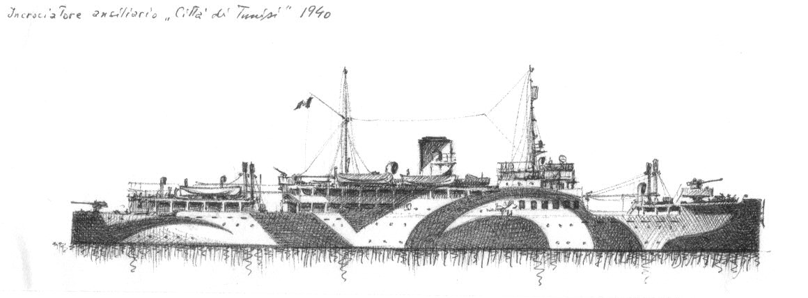 1940 - Incrociatore ausiliario 'Citta' di Tunisi'